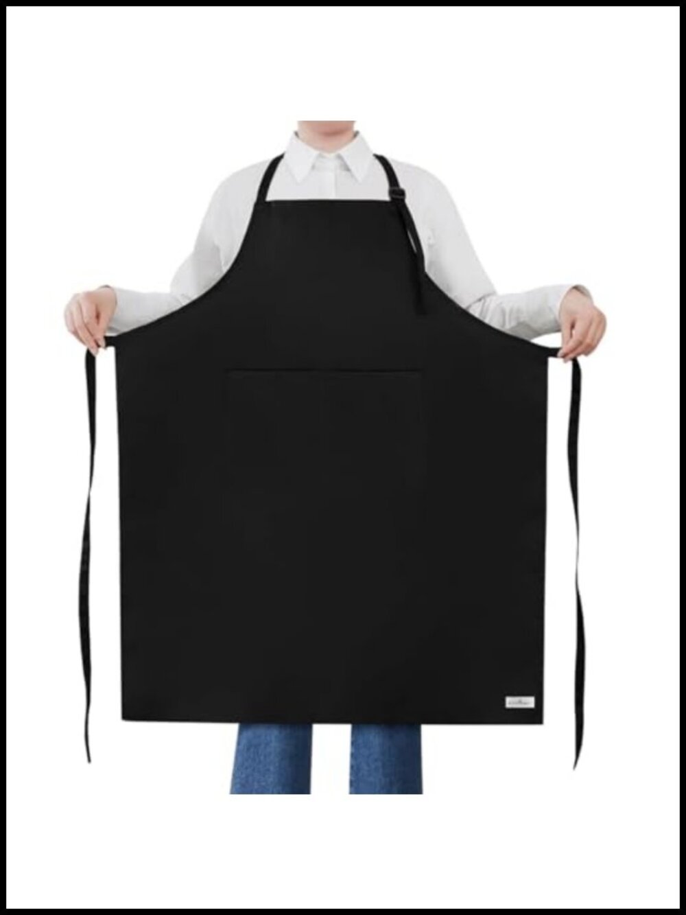 Extra Large Bib Apron Waterproof Adjustable 2 Pockets Men Women Cooking